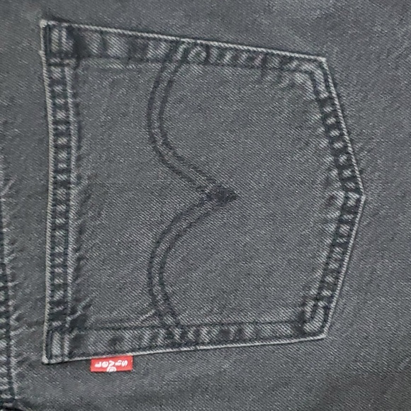 Levi's Woman's Original Git High-Rise Jean Shorts ~ Lunar Black - Picture 8 of 9